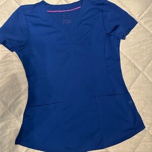 Healing Hands Women's Blue V-Neck Scrub Top